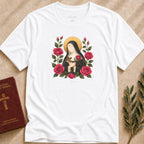 St. Rita of Cascia - Rose of the Impossible T-shirt - 11696870596049750329