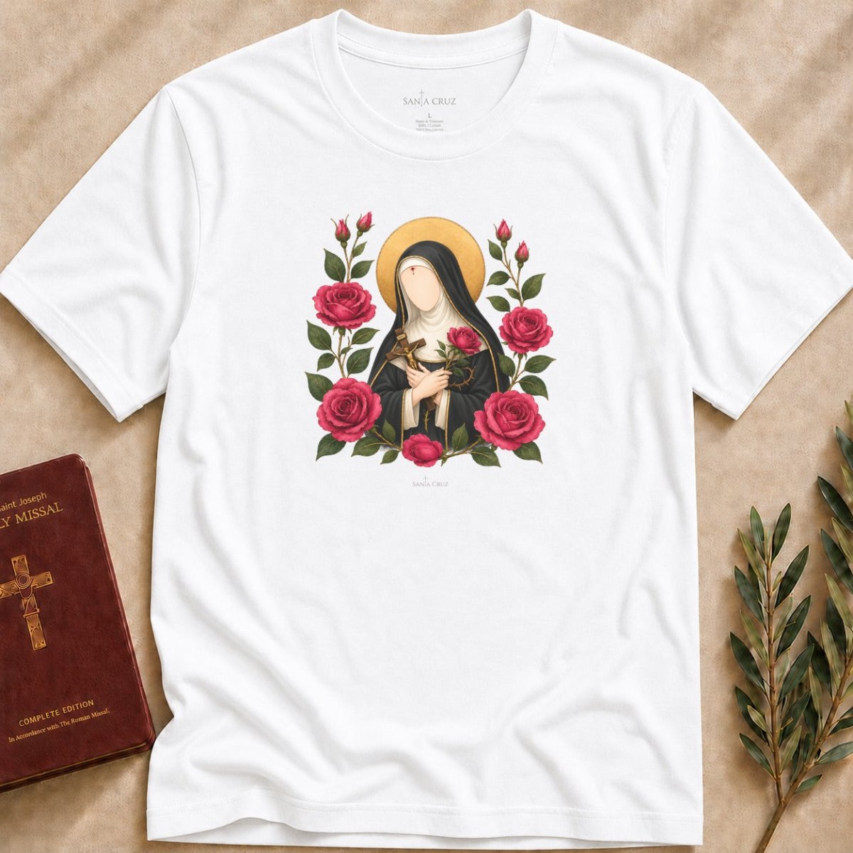 St. Rita of Cascia - Rose of the Impossible T-shirt - 11696870596049750329