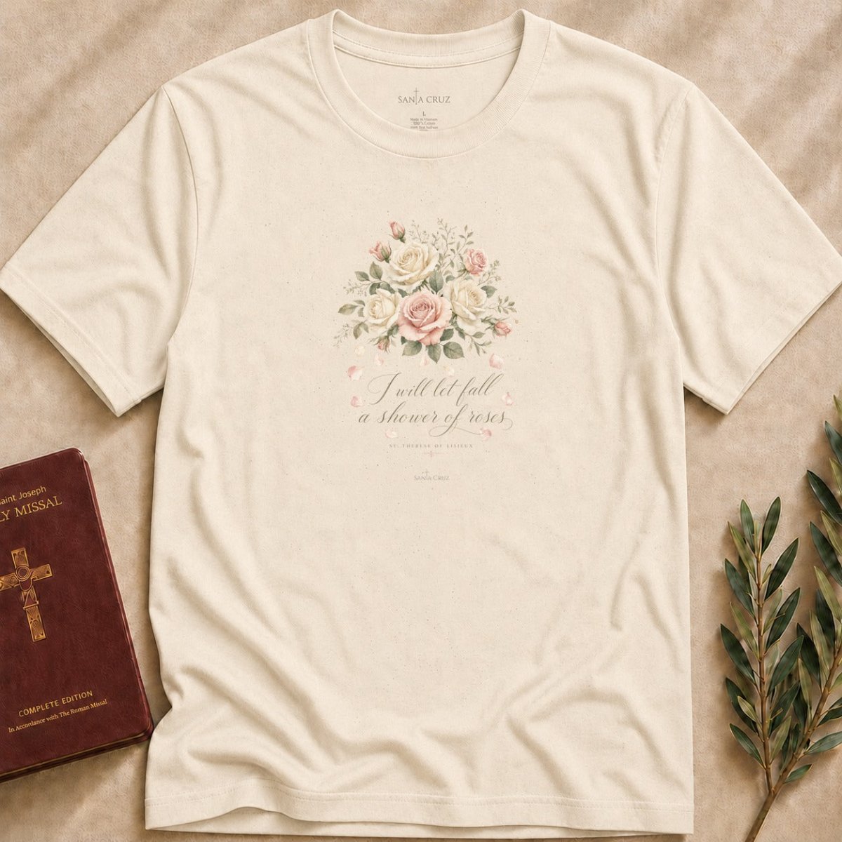Thérèse of Lisieux - Shower of Roses T-shirt - 26742850504793854904