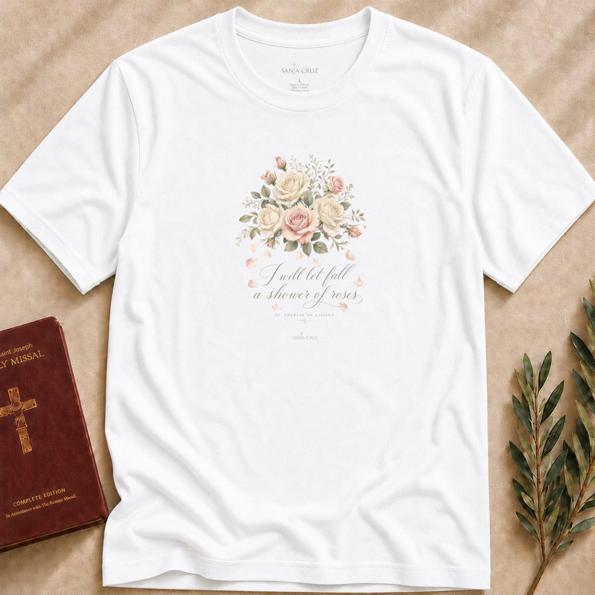 Thérèse of Lisieux - Shower of Roses T-shirt - 19010587936809317541
