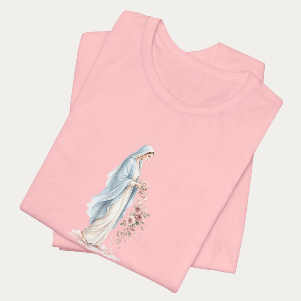 Virgin Mary - Grace in Bloom T-shirt - 18361808256789922540