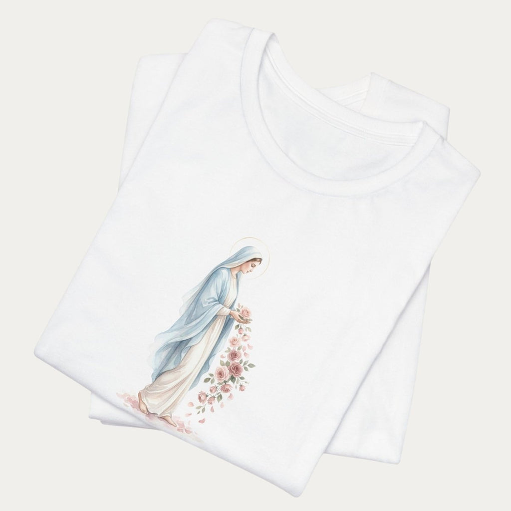 Virgin Mary - Grace in Bloom T-shirt - 64560915446233065320